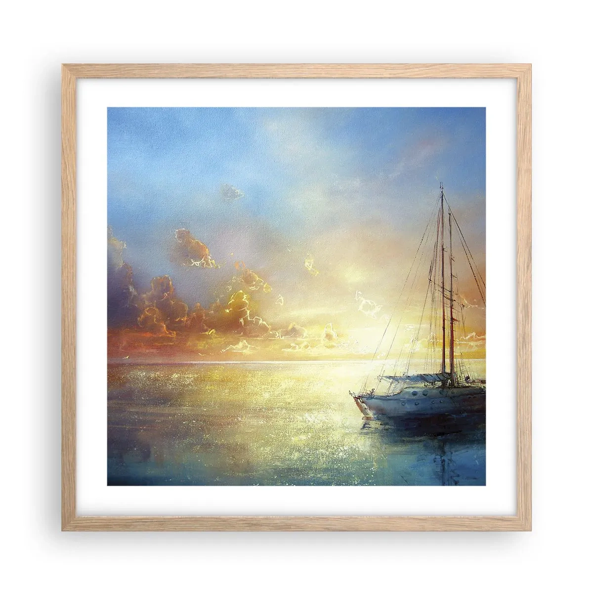 Affisch i ram av ljusek - I guldviken - 50x50 cm