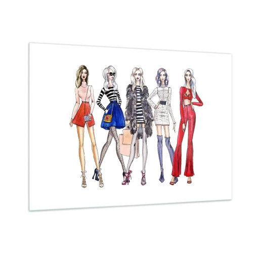 Glastavla - Bild på glas - Every week Fashion Week - 100x70 cm