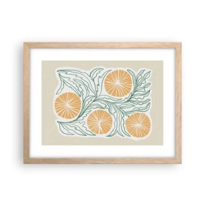 Affisch i ram av ljusek - Etniskt med en touch av abstraktion - 40x30 cm