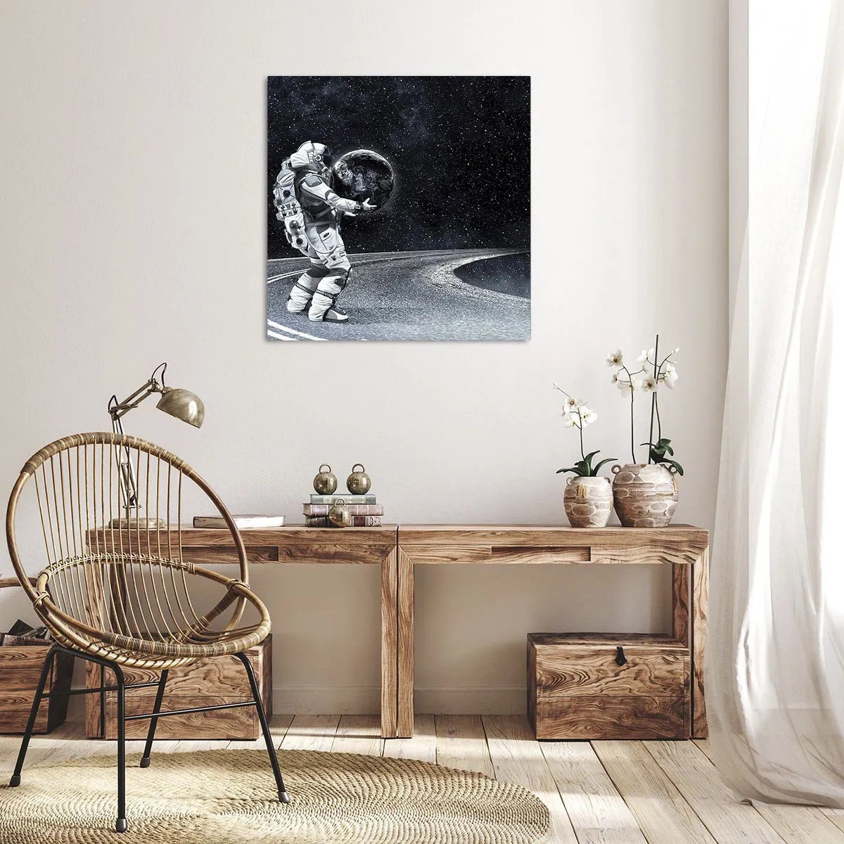 Canvastavla - Bild på duk - På Vintergatan - 60x60 cm