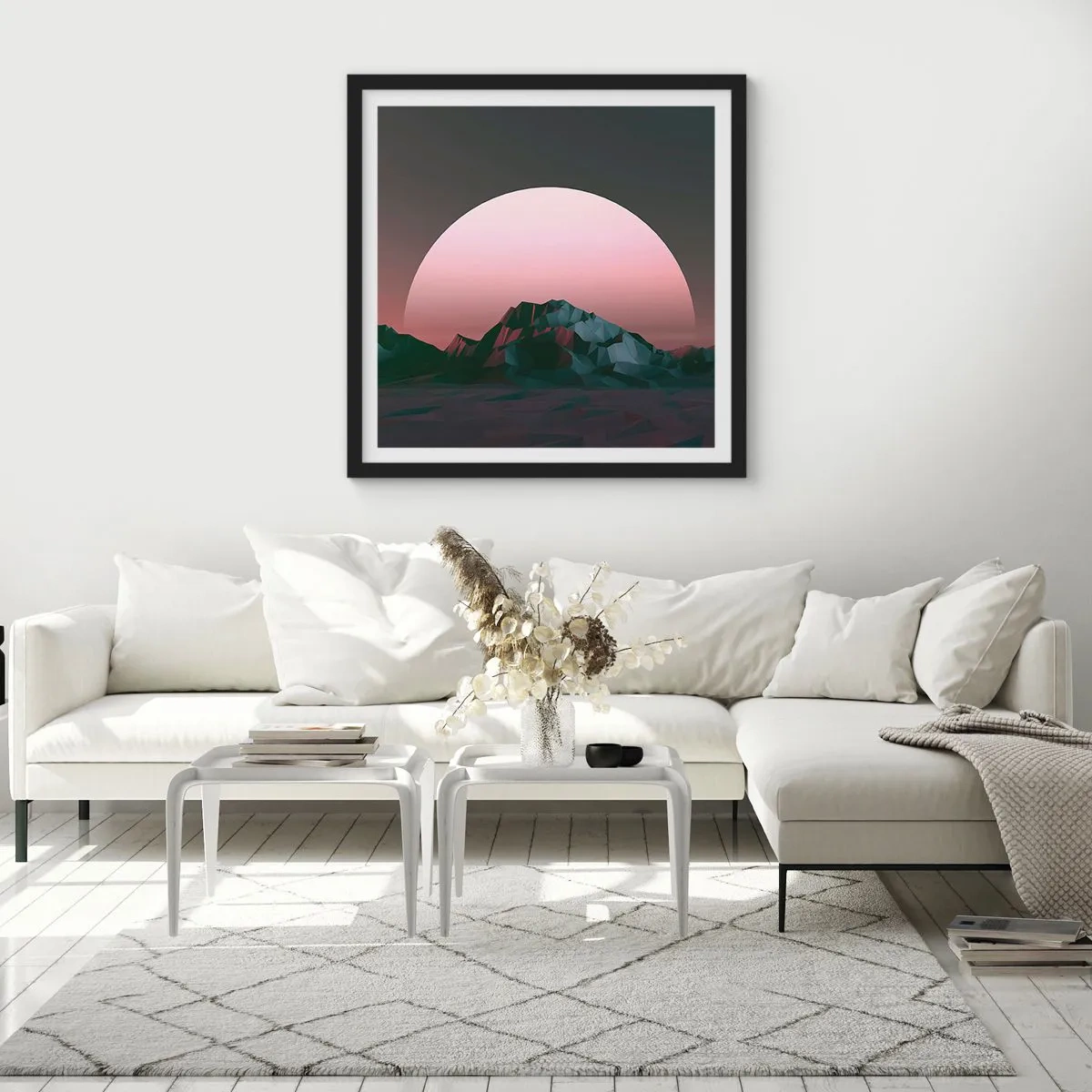 Affisch i svart ram - I den granliggande galaxen - 40x40 cm
