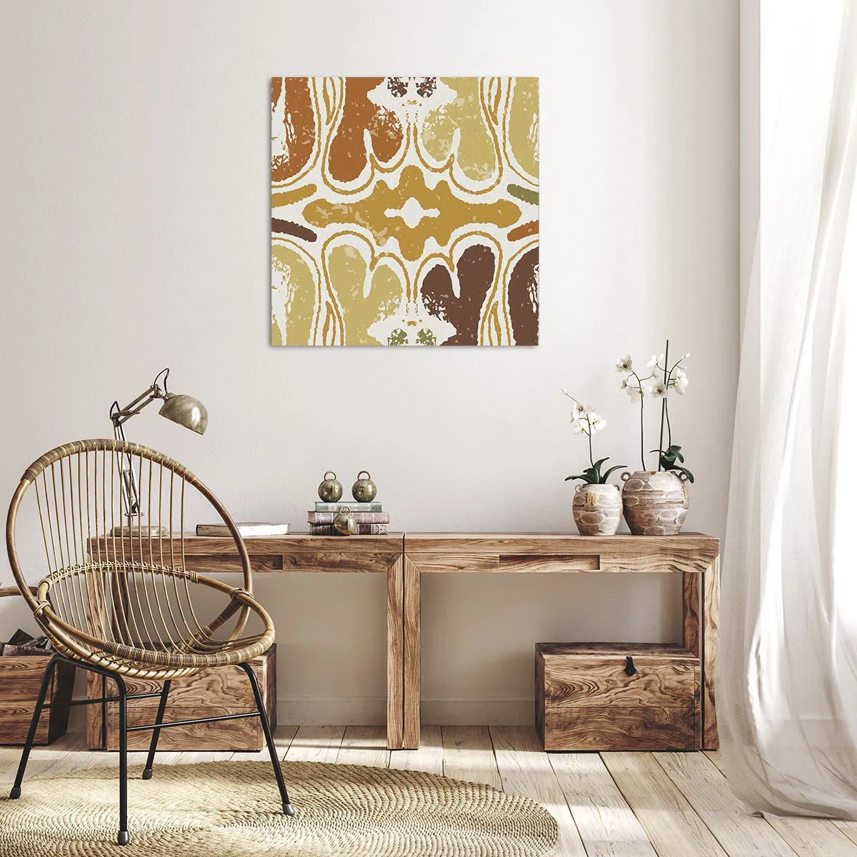 Canvastavla - Bild på duk - Sentimental abstraktion - 60x60 cm