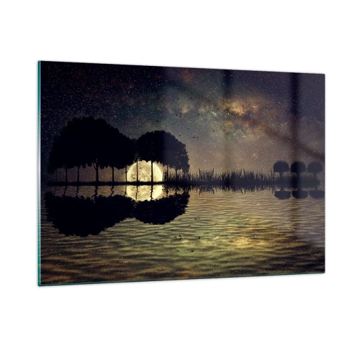 Glastavla - Bild på glas - En natt i världens ände - 120x80 cm