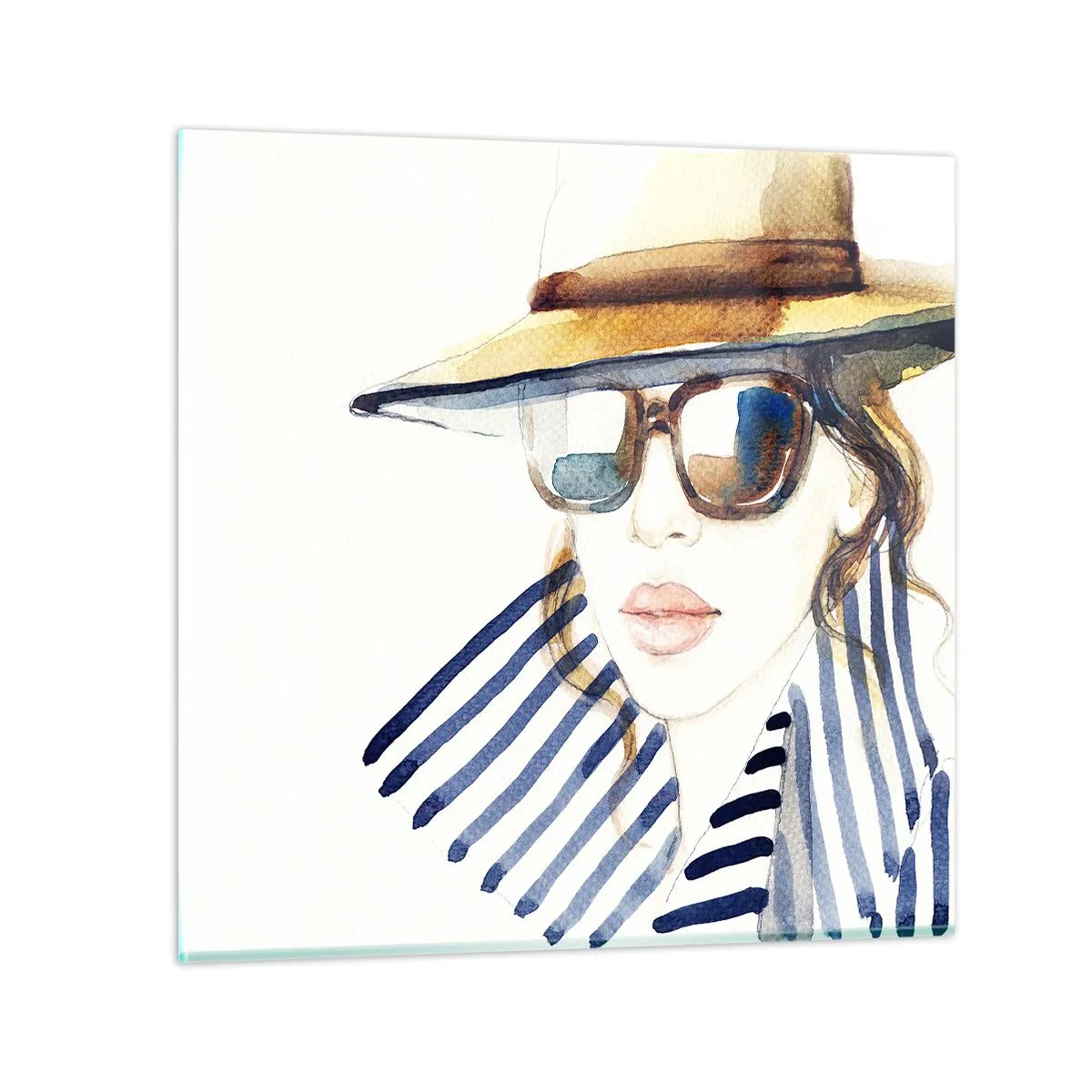 Glastavla - Bild på glas - Välkommen till Florida! - 50x50 cm