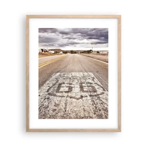 Affisch i ram av ljusek - Mother Road - amerikanska legenden - 40x50 cm