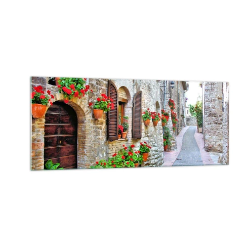 Glastavla - Bild på glas - Italiensk stämning - 100x40 cm