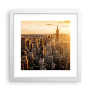 Affisch i vit ram - Växa i solskenet - 30x30 cm