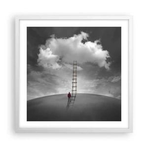 Affisch i vit ram - Allt är möjligt - 50x50 cm