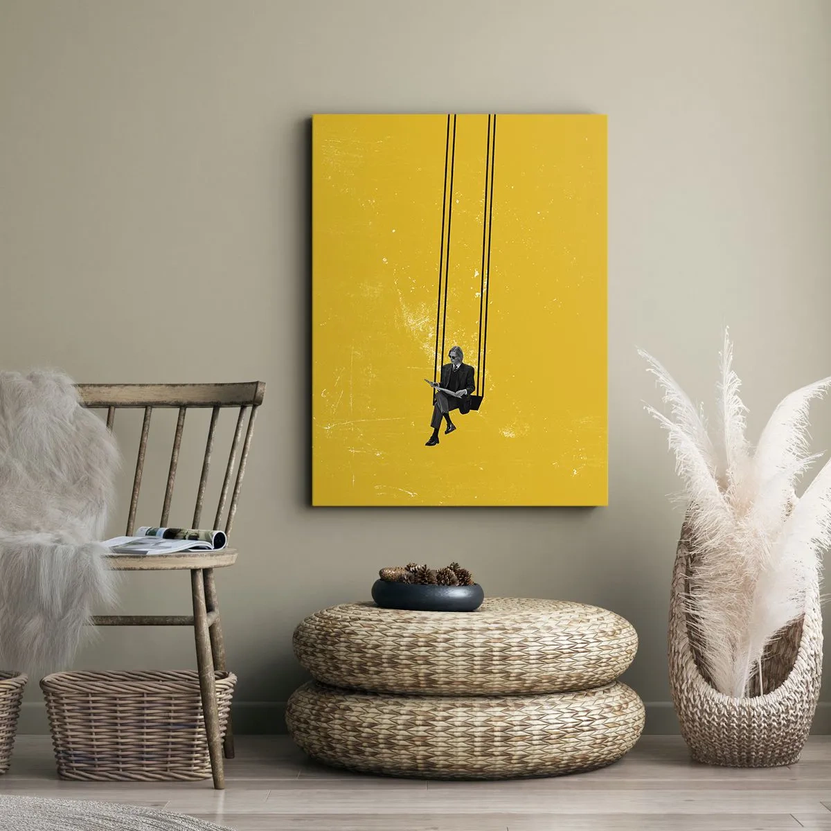 Canvastavla - Bild på duk - En dag som alla andra - 70x100 cm