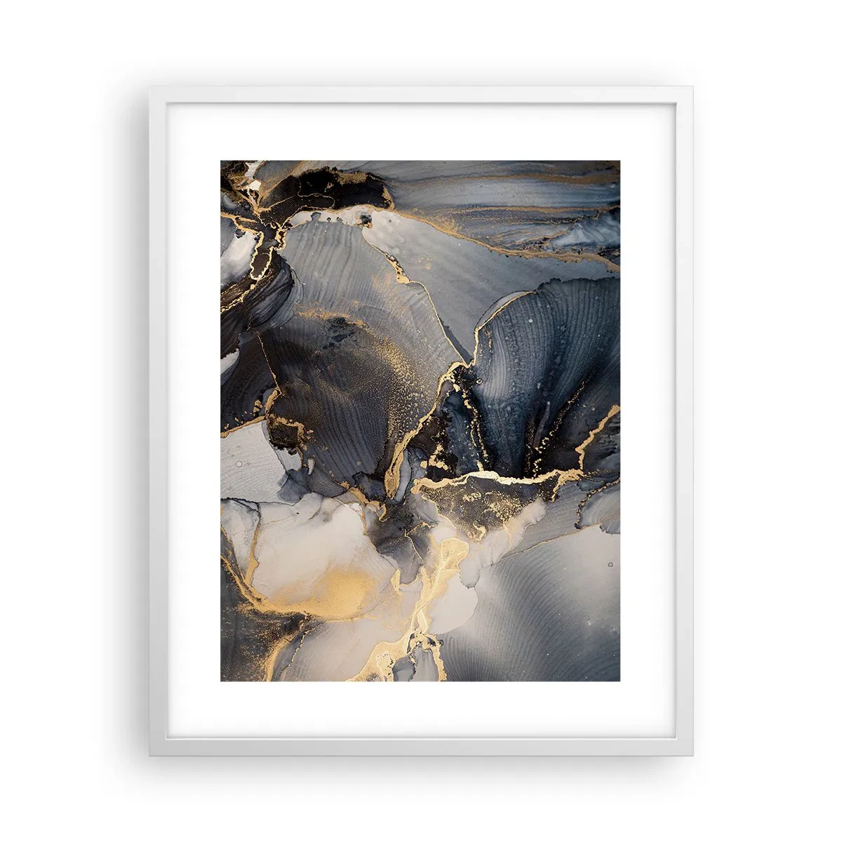 Affisch i vit ram - En stens liv - 40x50 cm