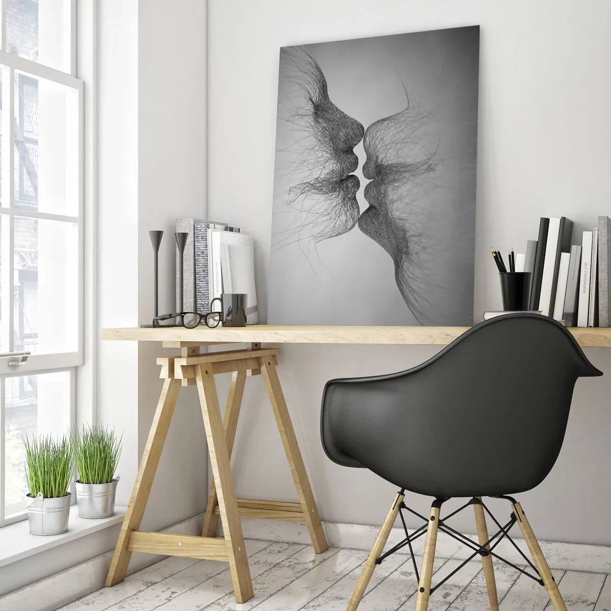 Glastavla - Bild på glas - Vindens kyss - 80x120 cm