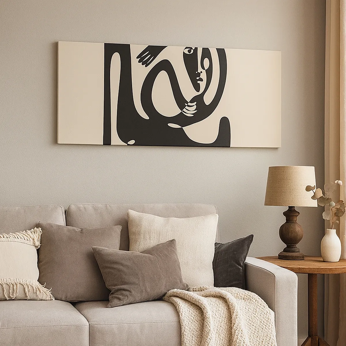 Canvastavla - Bild på duk - Nästan Picasso - 30x30 cm