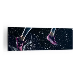 Canvastavla - Bild på duk - Med all kraft i benen - 160x50 cm