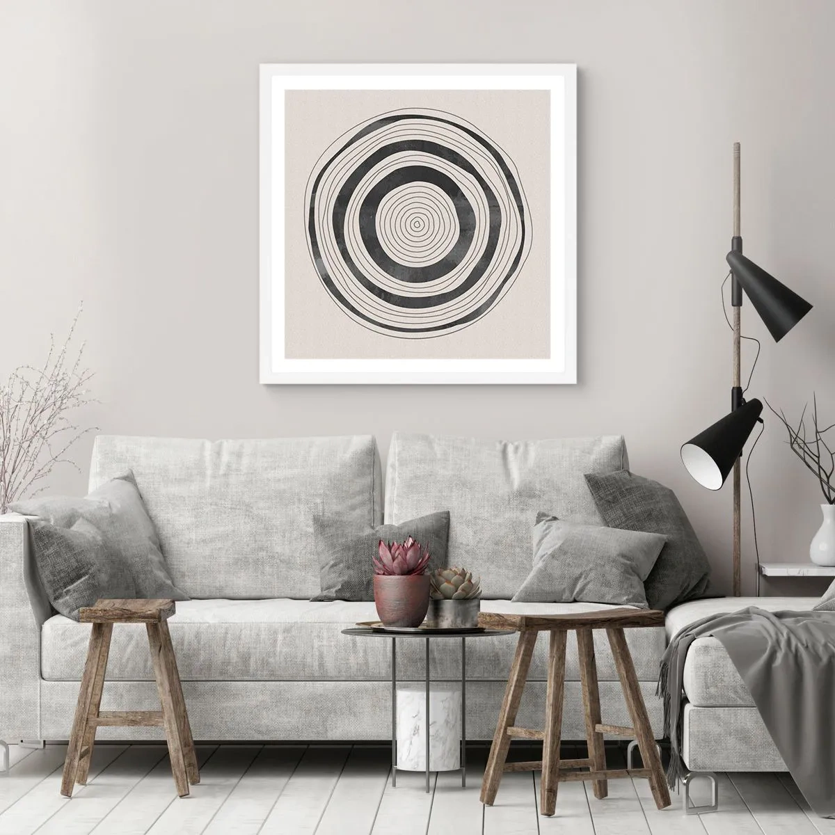 Affisch i vit ram - De viktiga sakerna däremellan - 30x30 cm