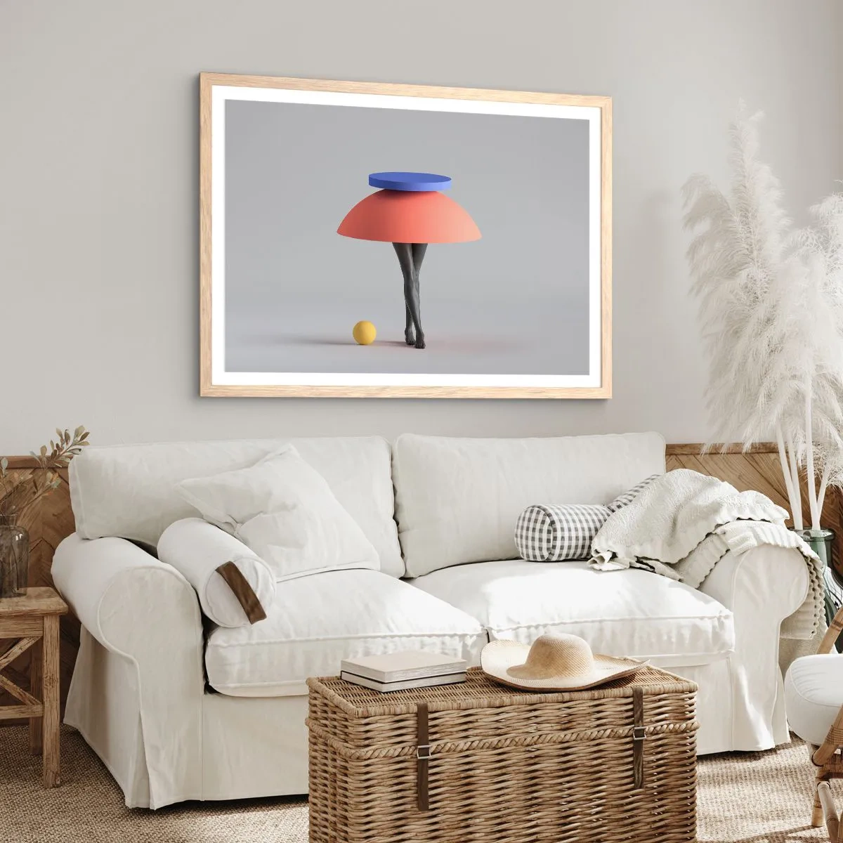 Affisch i ram av ljusek - Surrealistisk komposition - 70x50 cm