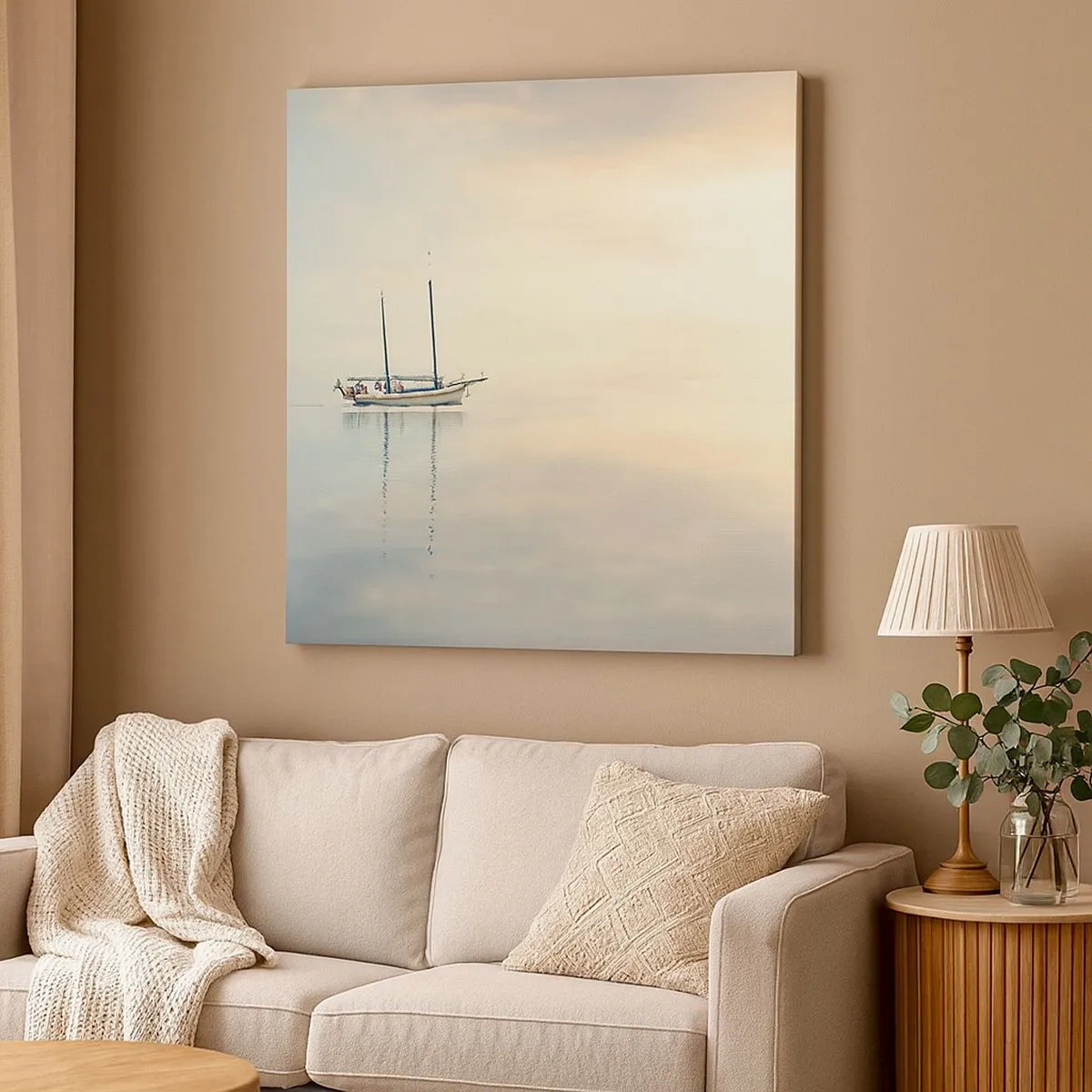 Canvastavla - Bild på duk - I ett hav av tystnad - 30x30 cm