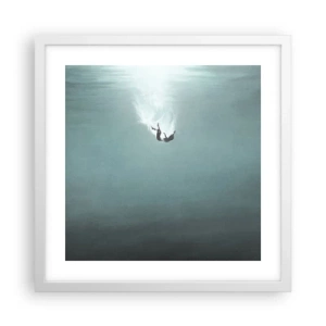 Affisch i vit ram - I havets famn - 40x40 cm