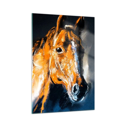 Glastavla - Bild på glas - Rider du med mig? - 50x70 cm