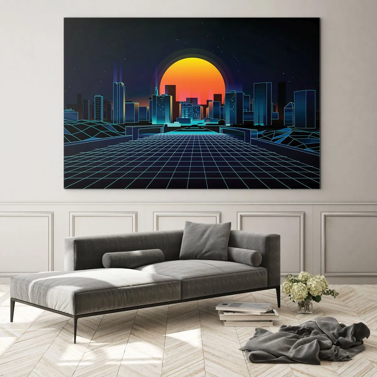 Glastavla - Bild på glas - Vill du fortfarande till verkligheten? - 100x70 cm