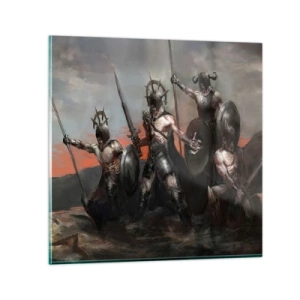 Glastavla - Bild på glas - Med eller på skölden - 50x50 cm