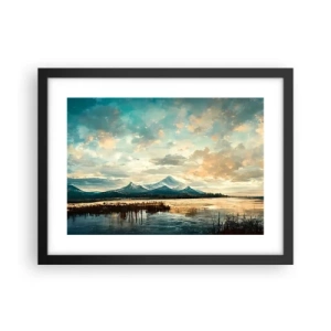 Affisch i svart ram - Under himlens skydd - 40x30 cm