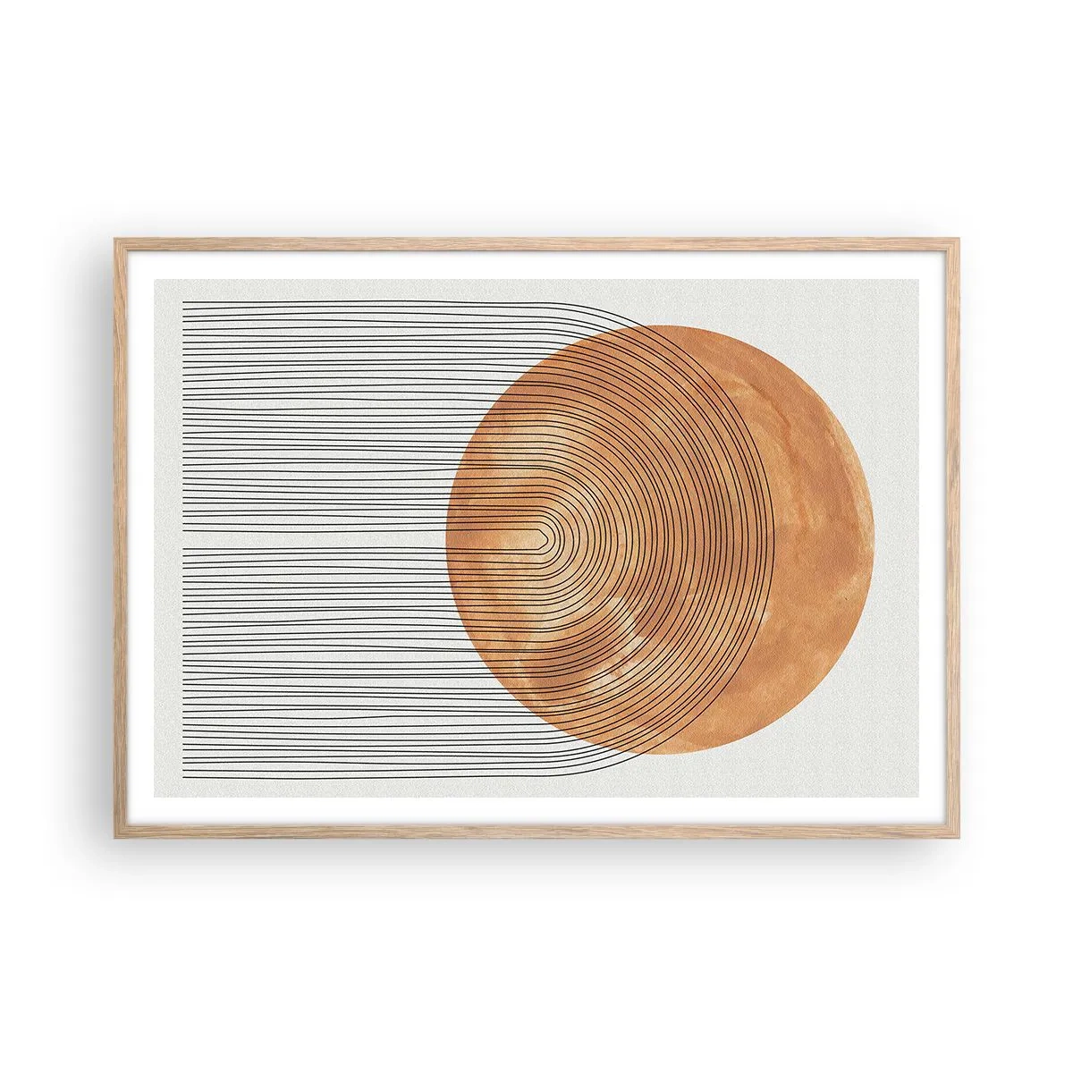 Affisch i ram av ljusek - En solig komposition - 100x70 cm