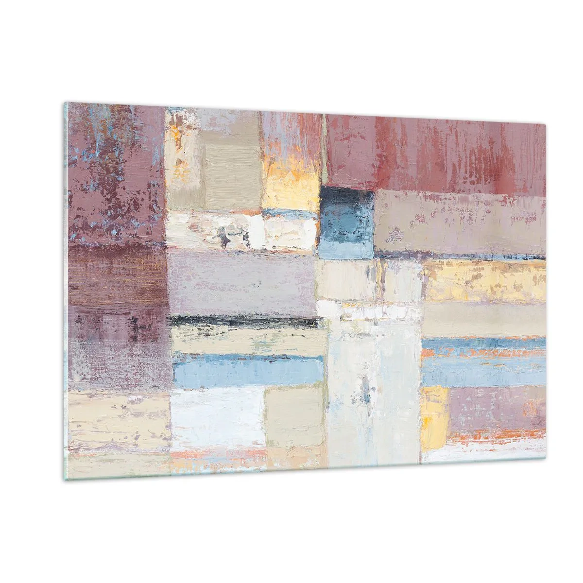 Glastavla - Bild på glas - Geometrins lugn - 120x80 cm