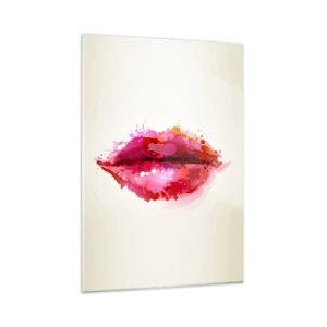 Glastavla - Bild på glas - Rödare nyans än rött - 50x70 cm