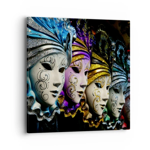 Canvastavla - Bild på duk - Hemlighet i guld och i silver - 40x40 cm