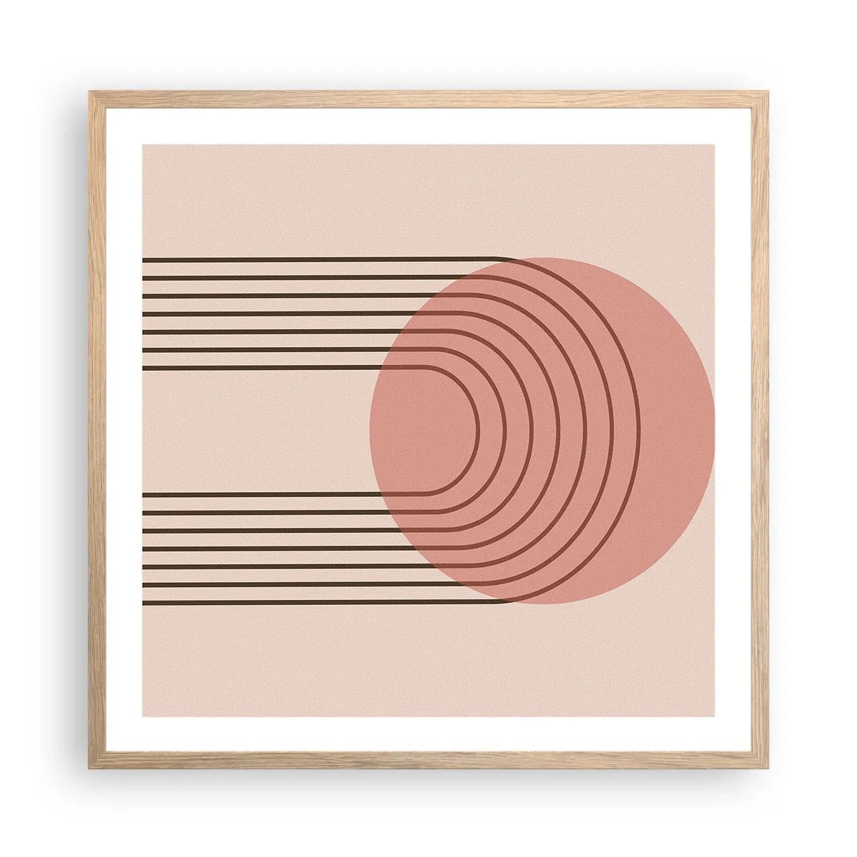 Affisch i ram av ljusek - Ostoppad attraktionskraft - 60x60 cm