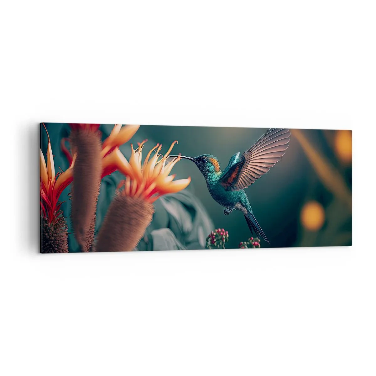 Canvastavla - Bild på duk - Ett verkligt färgglatt liv - 140x50 cm