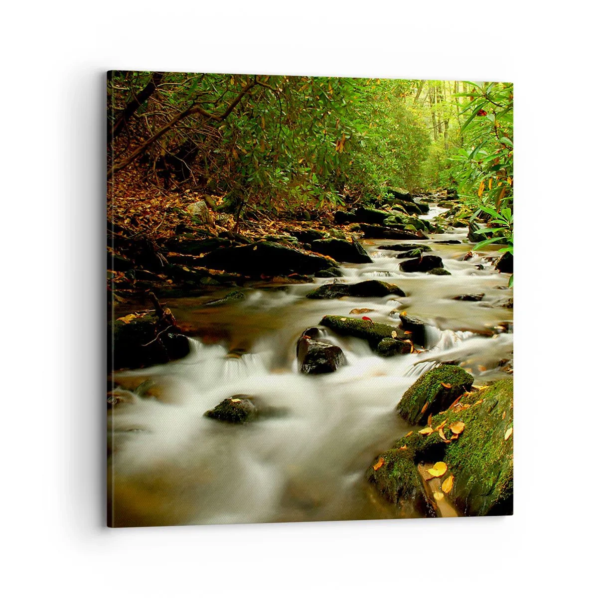 Canvastavla - Bild på duk - Som flytande silver - 70x70 cm