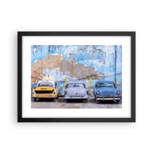 Affisch i svart ram - Veteranmöte - 40x30 cm