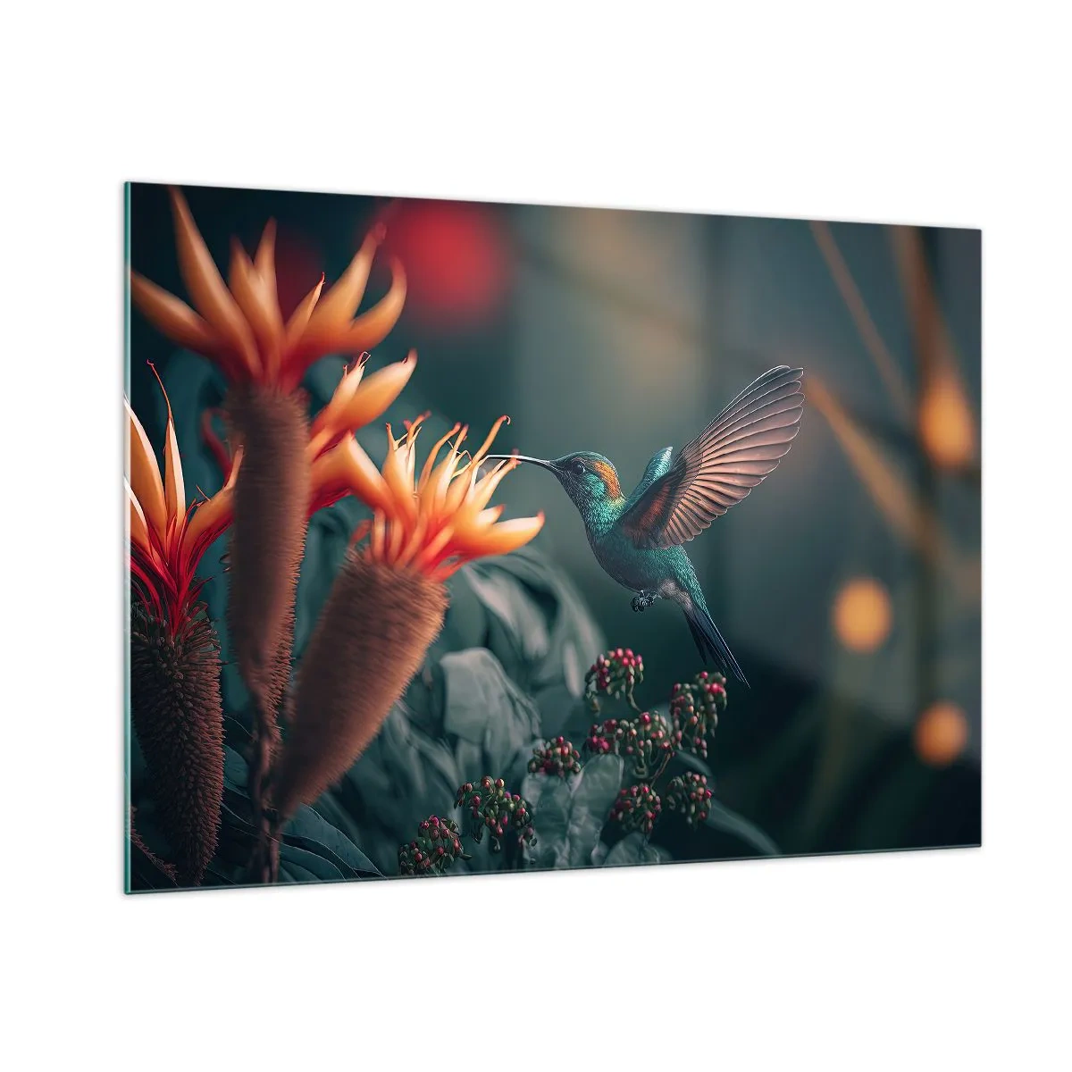 Glastavla - Bild på glas - Ett verkligt färgglatt liv - 100x70 cm