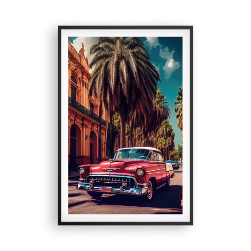 Affisch i svart ram - Fortfarande i Havanna - 61x91 cm