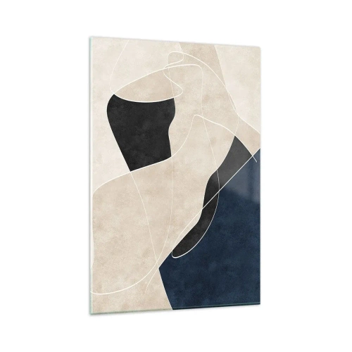 Glastavla - Bild på glas - Abstrakt komposition - färgkontrast - 80x120 cm