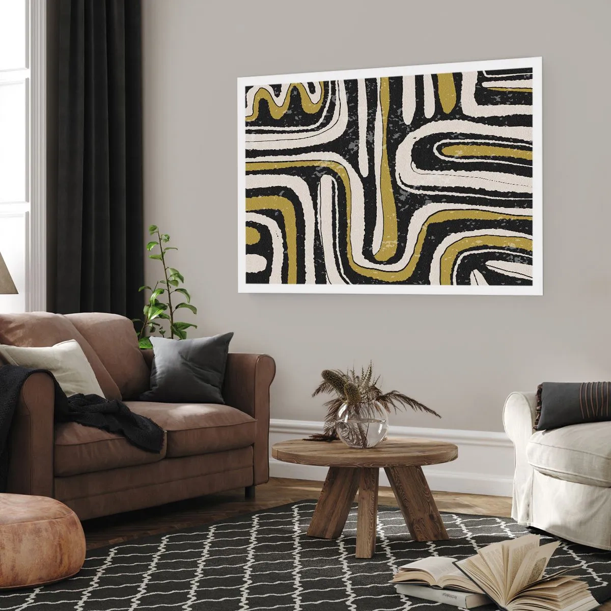 Affisch - Komposition: stråk och gränder - 91x61 cm