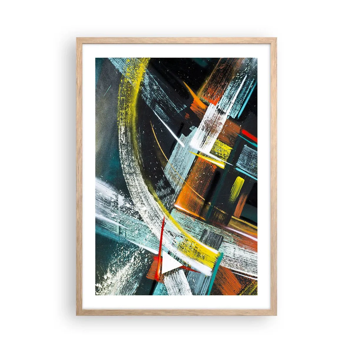 Affisch i ram av ljusek - Rörelsens energi - 50x70 cm
