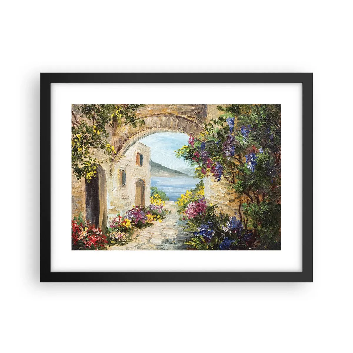 Affisch i svart ram - Kustprovinsens charm - 40x30 cm