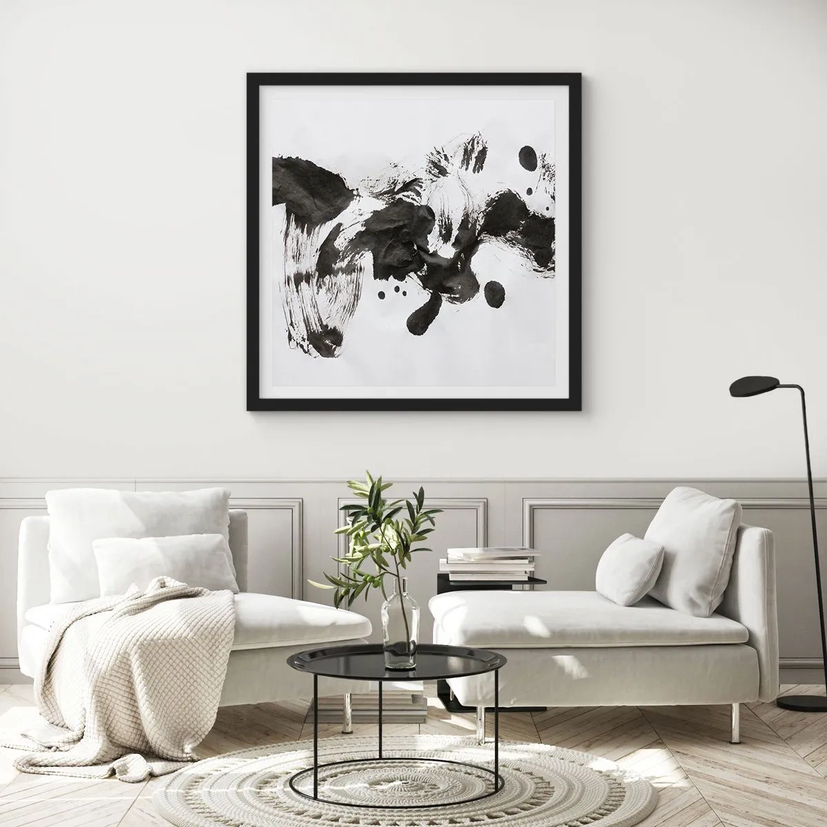 Affisch i svart ram - En metod i galenskap? - 60x60 cm