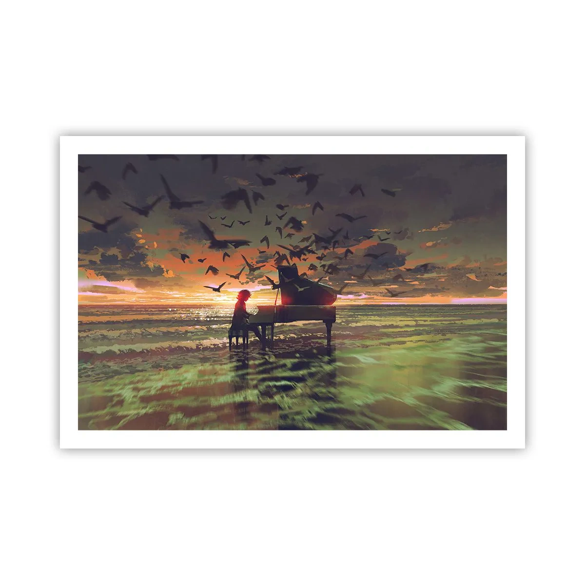 Affisch - Konsert för piano och vågor - 91x61 cm