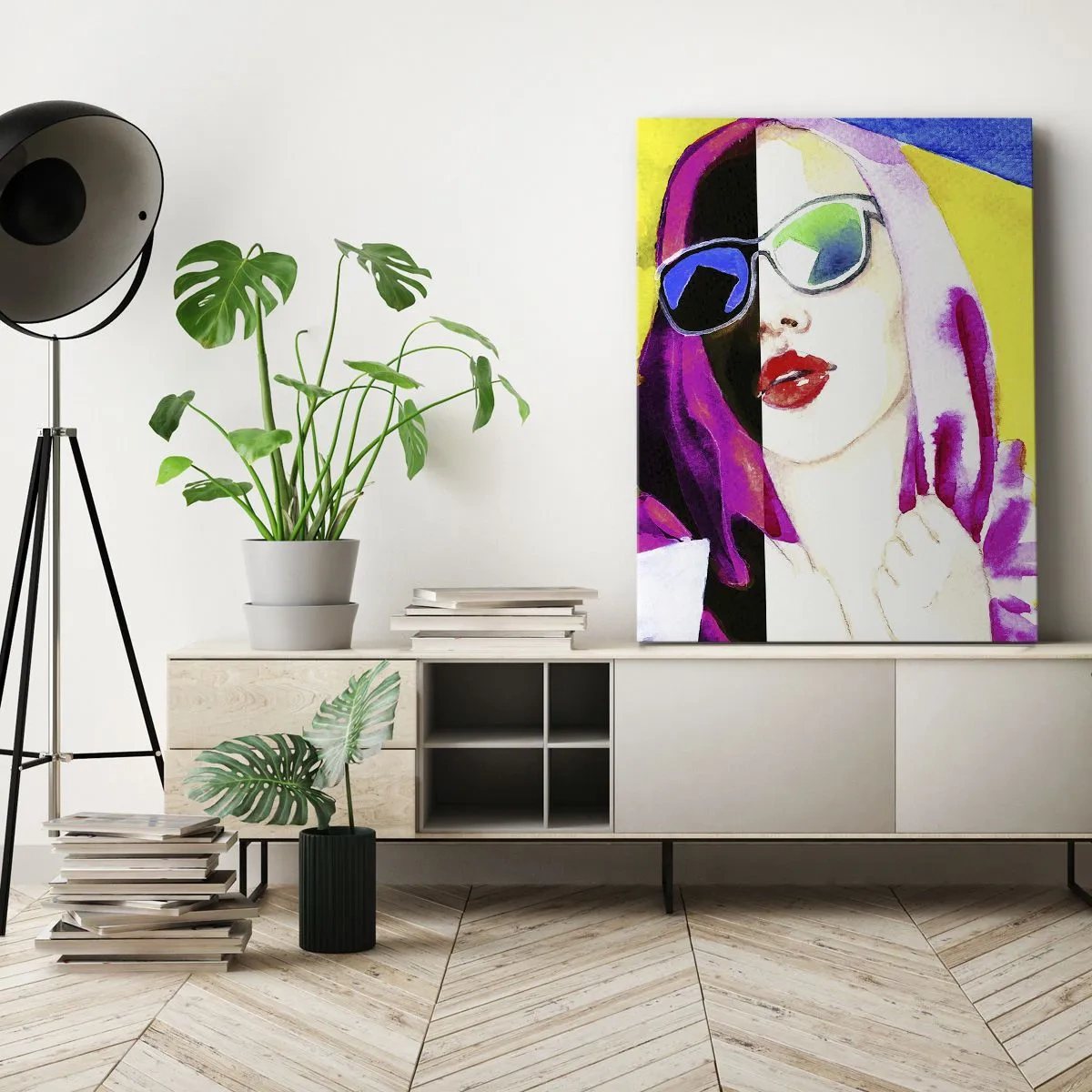 Canvastavla - Bild på duk - Jag är varken vit eller svart - 70x100 cm