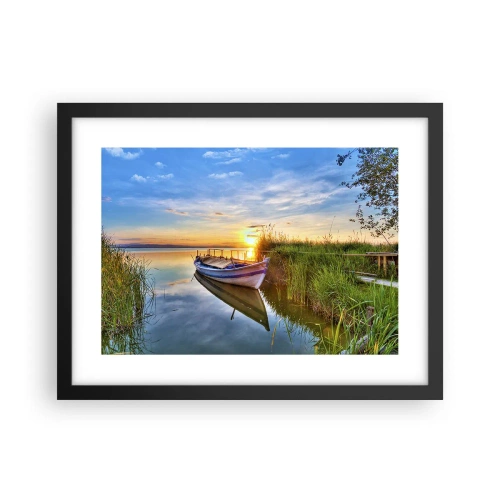 Affisch i svart ram - Uppfyllda drömmars vik - 40x30 cm