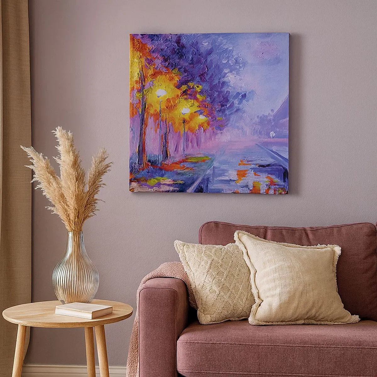 Canvastavla - Bild på duk - Drömpromenad - 30x30 cm