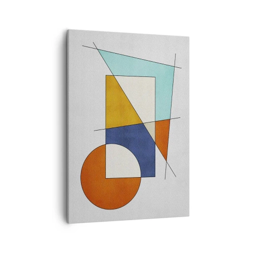 Canvastavla - Bild på duk - Abstraktion: modernistiskt nöje - 50x70 cm