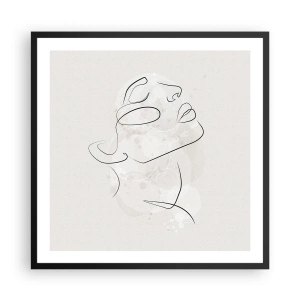 Affisch i svart ram - Drömmens kontur - 60x60 cm
