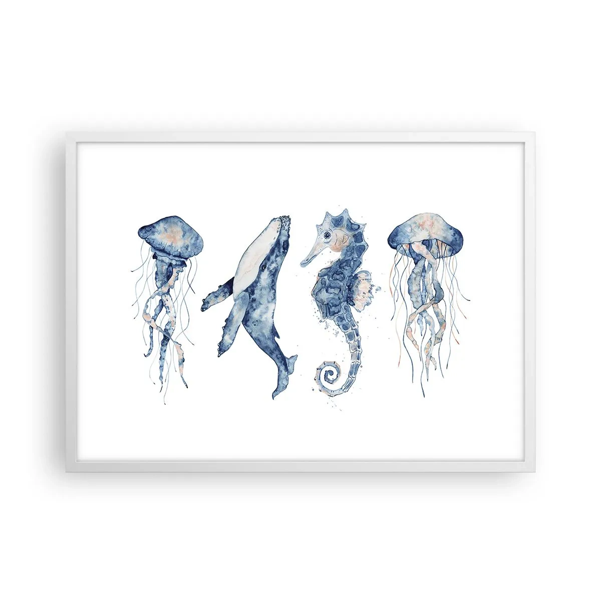 Affisch i vit ram - Havets under - 70x50 cm