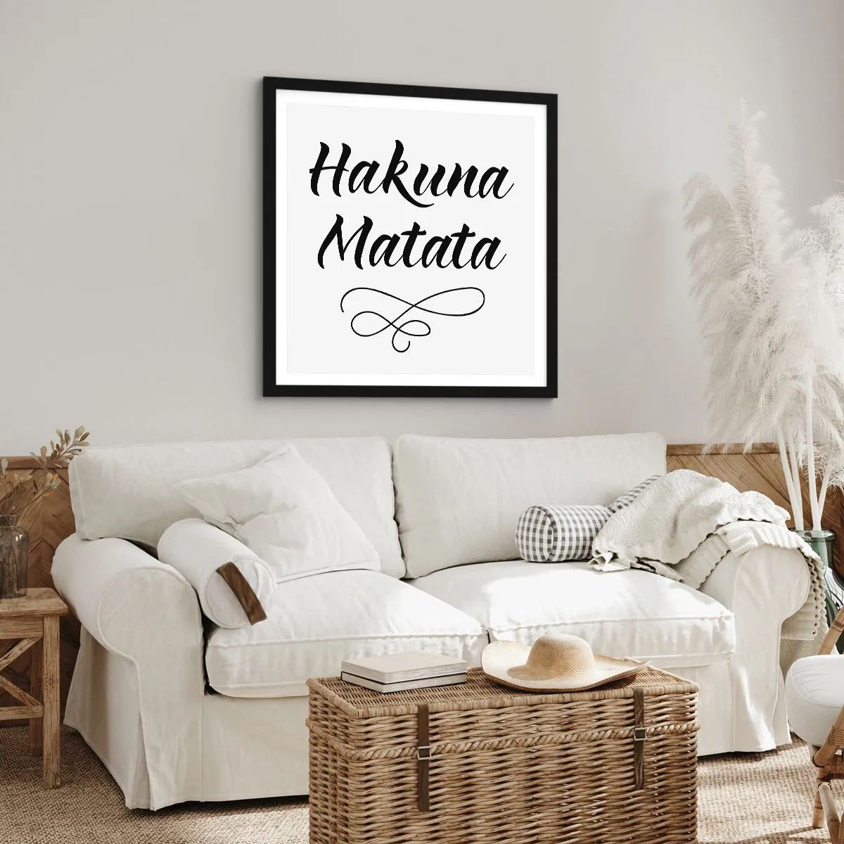 Affisch i svart ram - Bästa rådet - 30x30 cm