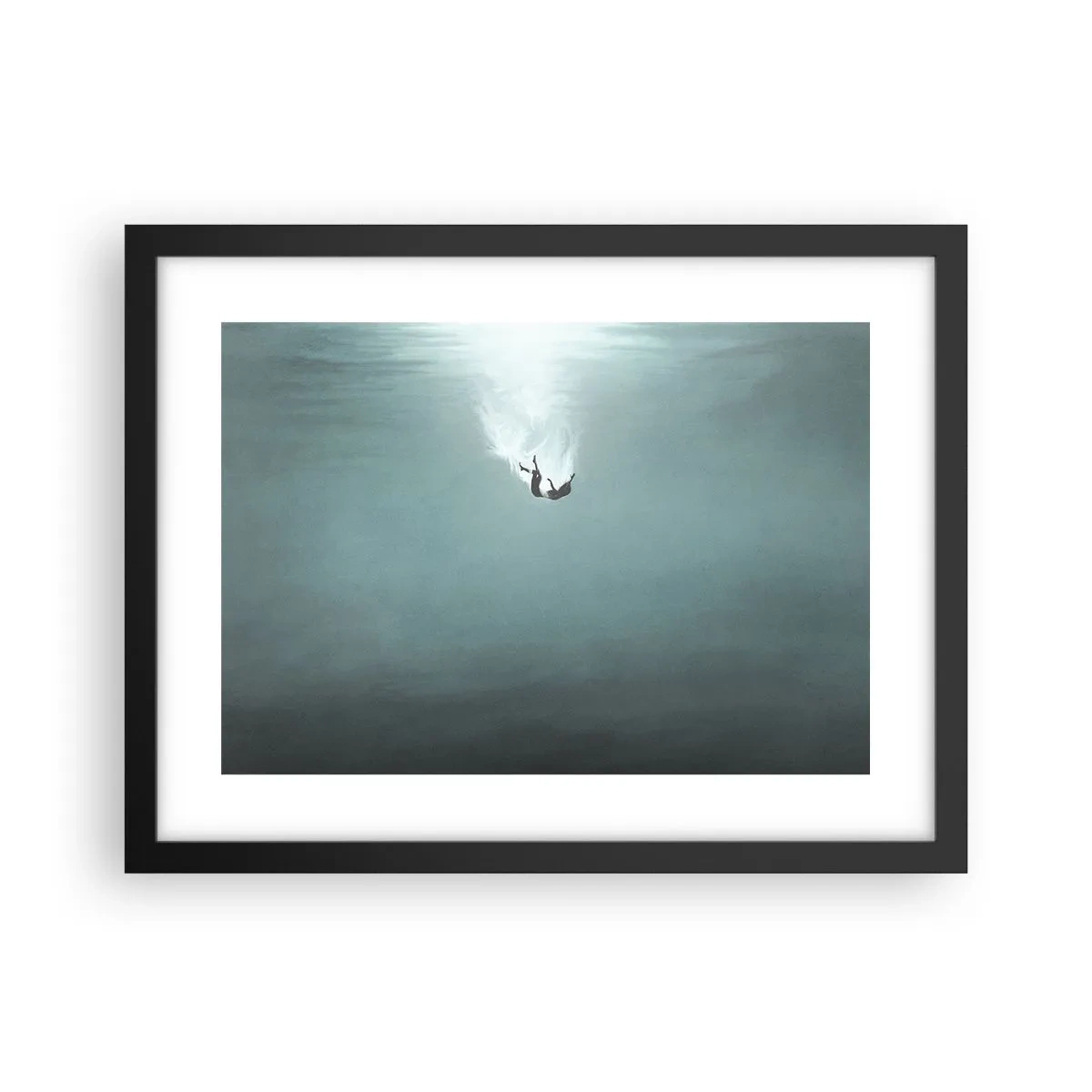 Affisch i svart ram - I havets famn - 40x30 cm