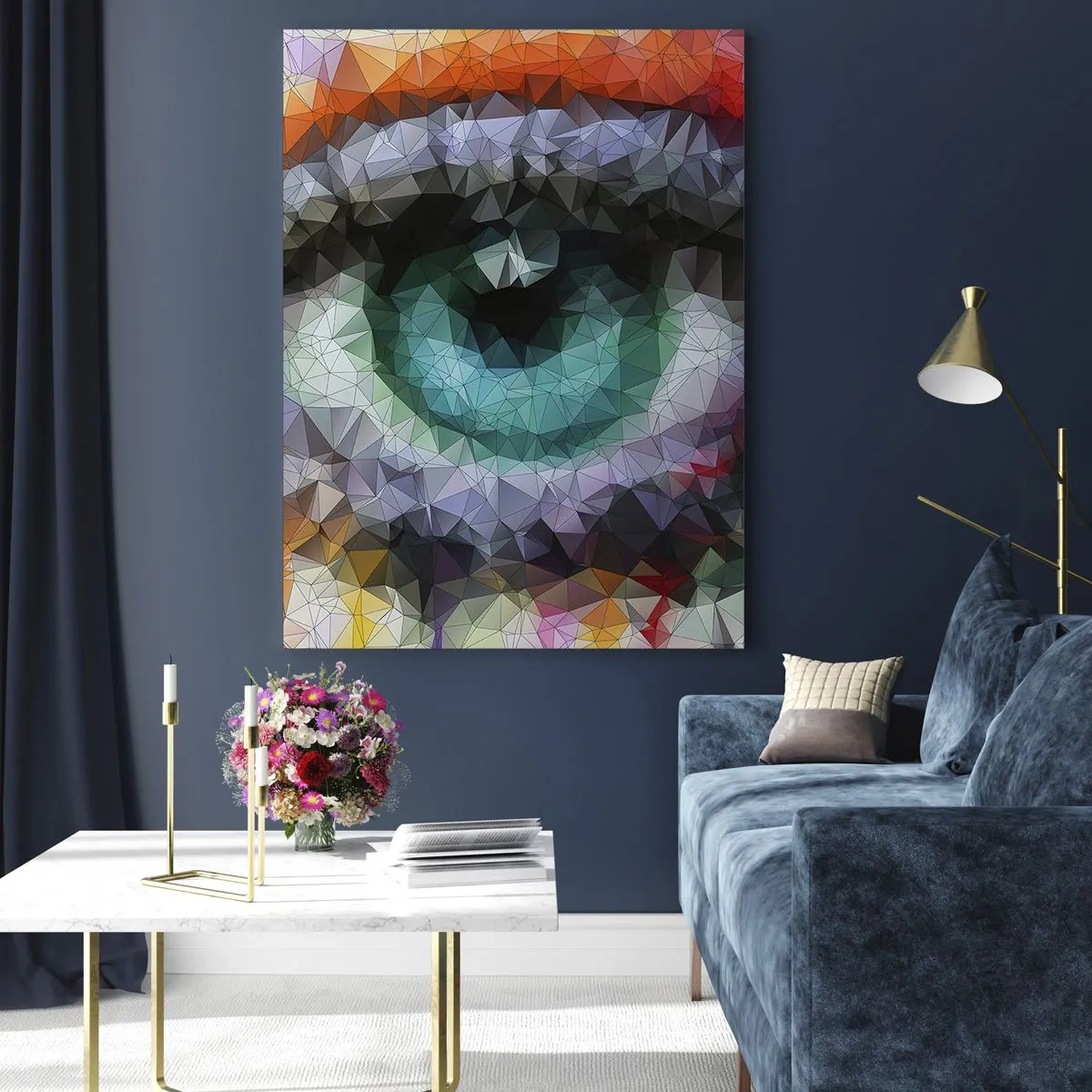 Glastavla - Bild på glas - Kristallögonens glans - 50x70 cm